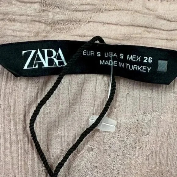 Zara Women’s Button Up Wrinkled Satin Effect Long Sleeve Shirt Size Small - Picture 3 of 9